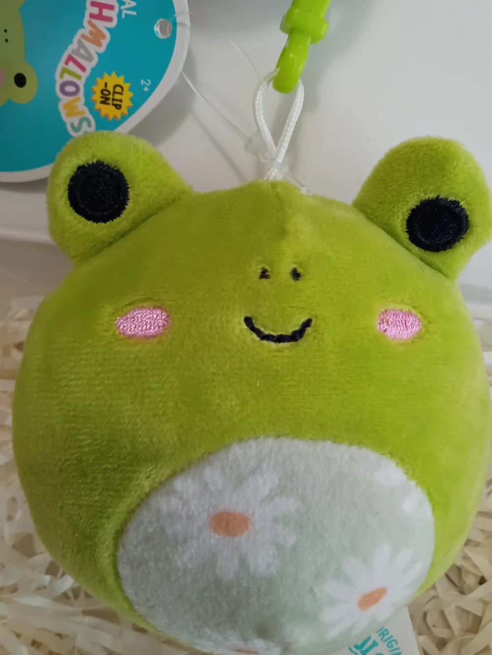 Squishmallows Nwt Wendy Green Frog Clip-On Plush Keychain